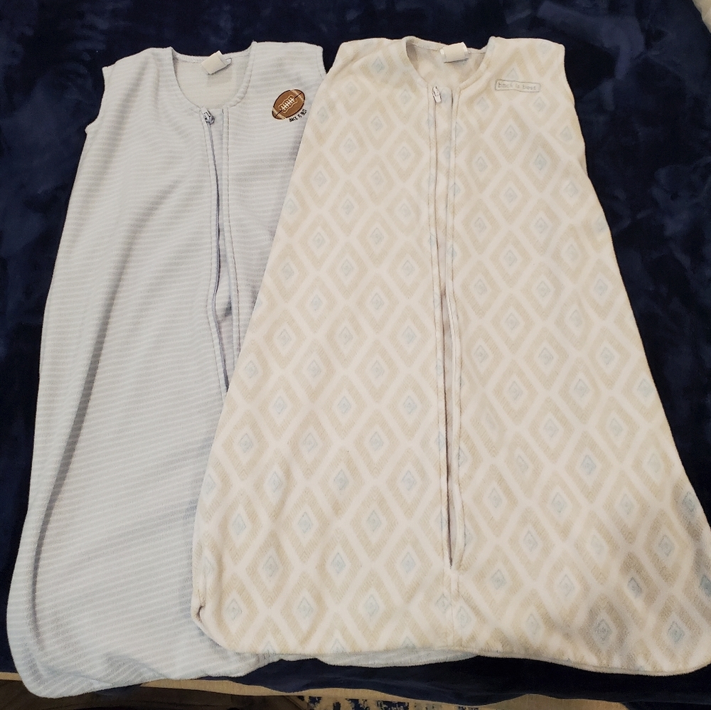 2 Gently Used Fleece Halo Sleepsacks